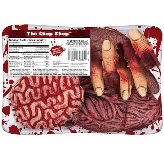 Get Axed Plastic Meat Market Organs Halloween D&#xE9;cor